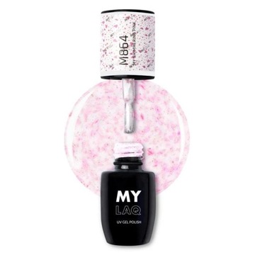 Lakier hybrydowy MYLAQ My Shimmering Pink 5ml