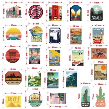 WLEPY NAKLEJKI STICKERBOMB MIX MIASTA 50szt