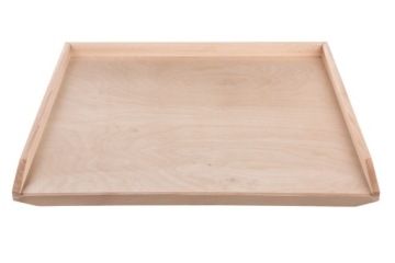 DUŻA JEDNOSTRONNA STOLNICA DREWNIANA + WAŁEK