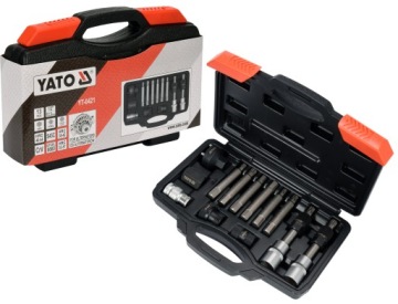 KLUCZE DO ALTERNATORÓW ZE SPRZĘGŁEM TORX SPLINE KOMPLET 13 EL. ZESTAW YATO
