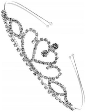 Tiara do Włosów Ozdobna Korona Tiara Diadem Ozdoba