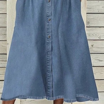 Модное женское винтажное длинное джинсовое платье, 2XL