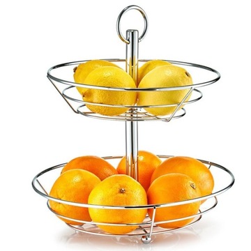 PATERA NA OWOCE, KOSZ 2 POZIOMY CHROM metal ZELLER