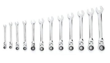 КЛЮЧИ НАКИДНЫЕ С ТРЕЩОТКОЙ, НАБОР ИЗ 12 ШТ.