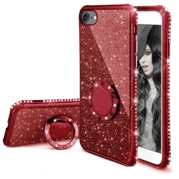 ETUI BROKAT DO IPHONE 7 8 PLUS RING CASE + SZKŁO