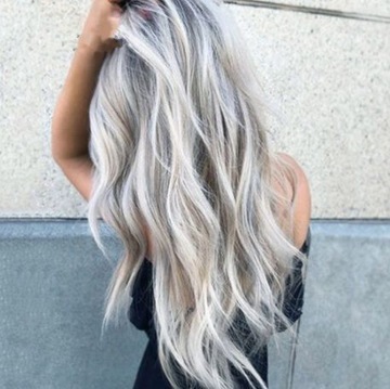 ПАРИК серые волны BLONDE ombre MATTE FREE кепка