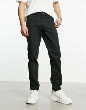 Jack&jones NH8 hjs CZARNE SPODNIE CHINOSY W28/L30