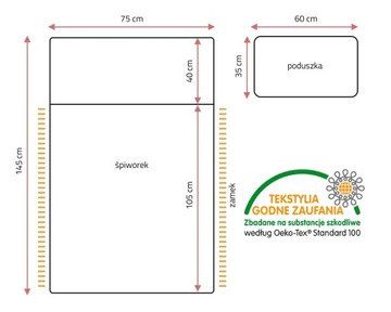 ДЕТСАДСКОЕ ПОСТАЛЬНОЕ ДОШКОЛЬНИК СПАЛЬНЫЙ МЕШОК С СУМКОЙ + ИМЯ 147х75