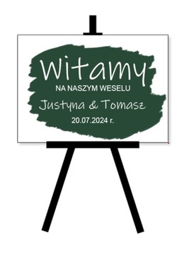 Naklejki tablica powitalna gości wesele 4 kolory