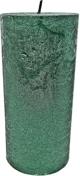 ŚWIECA ozdobna RUSTIC ZIELONA ARTMAN 15cm ŚWIECZKA