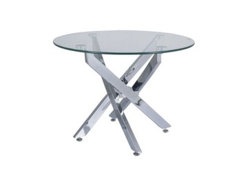 ŁAWA AGIS A TRANSPARENTNY/CHROM FI60X45 glamour SZKŁO metal