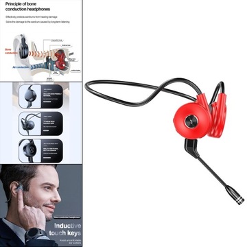 Водонепроницаемые наушники IPX5, красные, 1 шт.