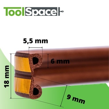 Самоклеящийся уплотнитель для окон Р 100 м КОРИЧНЕВЫЙ