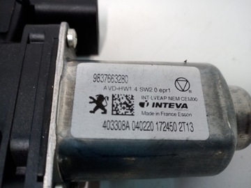 MOTOREK OKNO PRAVÝ PŘEDNÍ PEUGEOT 508 II 9837663280