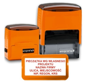 Штамп Wagraf B3s Red 47x18 мм до 6 строк + ластик
