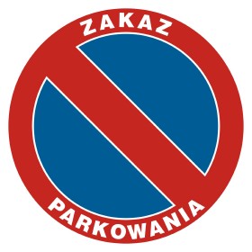 Znak zakazu parkowania Zakaz parkowania SA009E2FN