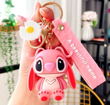 Brelok Angel Stitch Miś do kluczy torebki torby pink misio misiek różowy