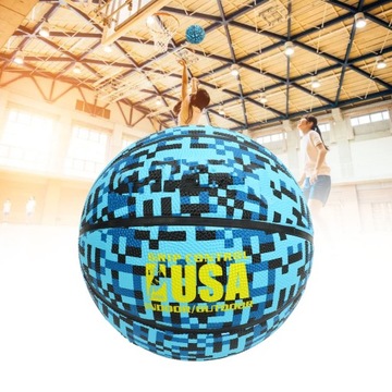 Резиновый баскетбольный мяч для зала, размер 5