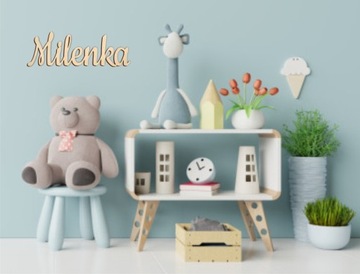 Drewniany Napis Dowolne Imię 6-7 liter Milenka DREWNIANY NAPIS Amelia