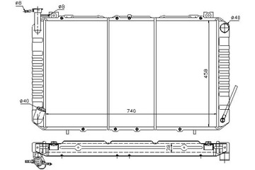 CHLADIČ MOTORU NISSAN PATROL GR IV 2.8D 09.88-0