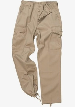 Taktyczne spodnie bojówki trekking Mil-Tec Teesar BDU 100% bawełna Khaki S