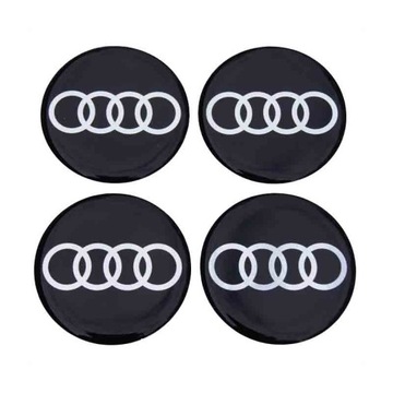 Emblematy 60 mm Audi na kołpaki 6cm