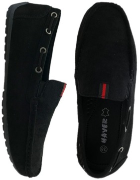 MOKASYNY CHŁOPIĘCE DZIECIĘCE PÓŁBUTY WIZYTOWE, KOMUNIJNE CZARNE 41