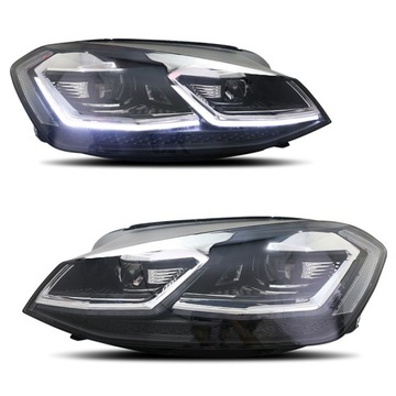 Zespół reflektorów LED do VW Golf 7.5 MK7.5 2017-2021 zamontuj lampę czołową LED