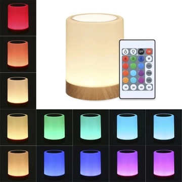 МНОГОЦВЕТНЫЙ СВЕТОДИОДНЫЙ НОЧНИК USB СЕНСОРНЫЙ ПУЛЬТ ДУ