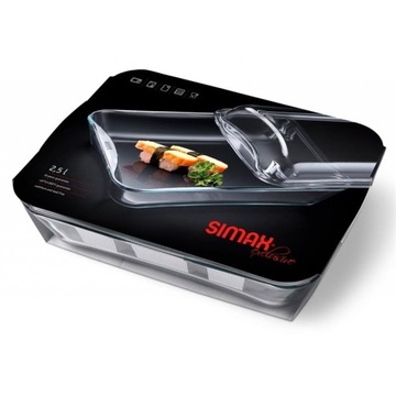 ПРЯМОУГОЛЬНЫЙ СОсуд С КРЫШКОЙ SIMAX SMART TOUCH 4,4 л (2,5+1,9)