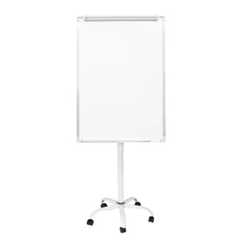 Mobilna magnetyczna tablica flipchart plastikowa na kółkach, 70x100 cm
