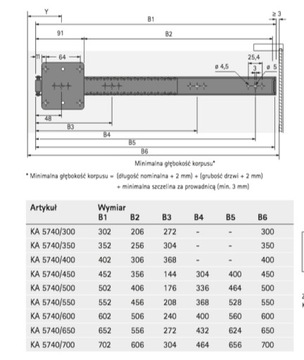 KA5740 700 Система открывания и раздвижных дверей HETTICH