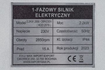 ДВИГАТЕЛЬ 230 В 50 Гц 2,2 кВт 2900 об/мин ДЛЯ КОМПРЕССОРА