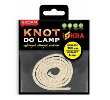KNOT bawełniany do LAMP, POCHODNI - OKRĄGŁY 6mm/1m