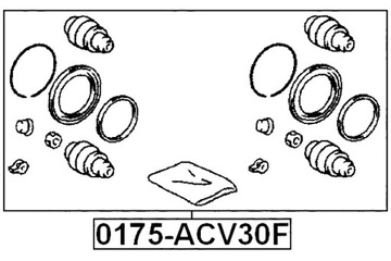 РЕМКОМПЛЕКТ FEBEST ПЕРЕДНИЙ ТОРМОЗНОЙ СУППОРТ TOYOTA CAMRY JPP