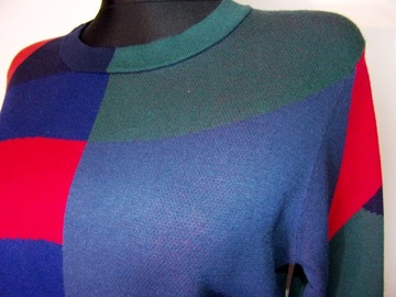 LACOSTE sweter damski w geometryczny wzór 36/38 damski