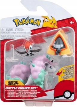 POKEMON Figurka Bitewna PIKIPEK + GALARIAN PONYTA + SNORUNT