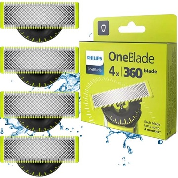 4x OSTRZA PHILIPS ONEBLADE 360 ORYGINALNE OSTRZE NOŻYK GŁOWICA GOLARKA PRO