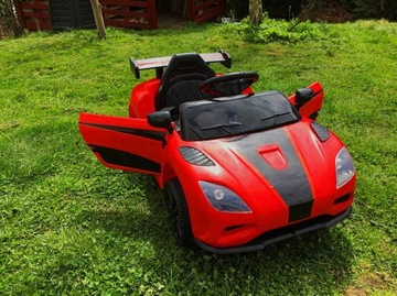 Детская машинка на аккумуляторе + светодиод + пульт + качалка