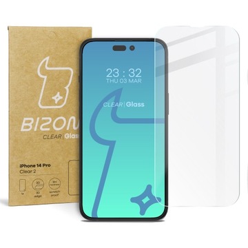 Szkło hartowane Bizon Clear 2 do iPhone 14 Pro