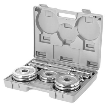 HANTLE CHROMOWANE W WALIZCE 2 x 7.5 KG CHROME HMS
