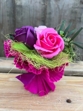 Prezent Koniec Roku Kwiaty Mydlane Bukiet Mydlany Róże Wychowawczyni