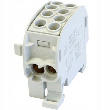 BLOK ROZDZIELCZY ODGAŁĘŹNY 1P AL/CU SCB 35 SZARY