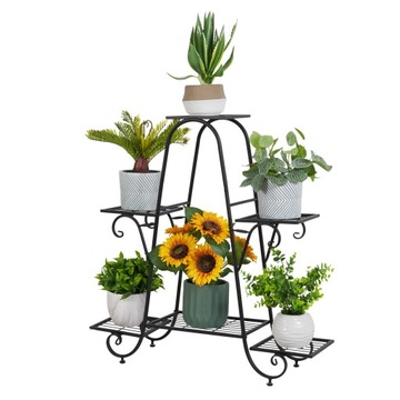 МЕТАЛЛИЧЕСКАЯ подставка для цветов, подставка, горшки на 6 растений, цветы