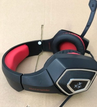HUNTERSPIDE Игровые наушники со светодиодной подсветкой и микрофоном