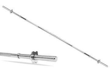 GRYF PROSTY STALOWY GWINTOWANY SZTANGA DO ĆWICZEŃ Z ZACISKAMI 152cm 25mm