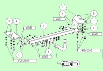 ORYG.BOSAL HAK+WIAZKA TOYOTA AURIS 2006-2012 E15