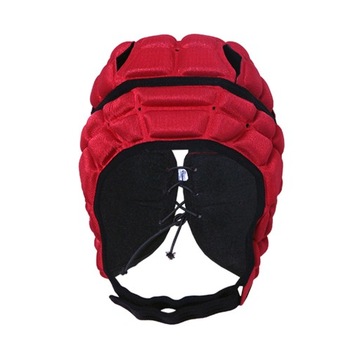 Rugby Helmet for Kids Soft Padding Scrum Cap Flag Football Helmet for S Red