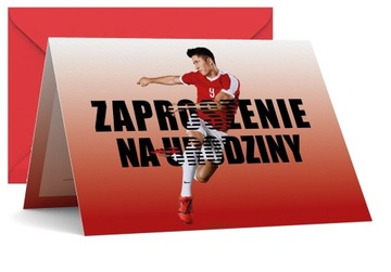 ZAPROSZENIE URODZINOWE LEWANDOWSKI PIŁKA NOŻNA