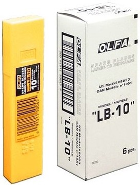 Ostrza segmentowe srebrne 18 mm 10szt LB-10 Olfa